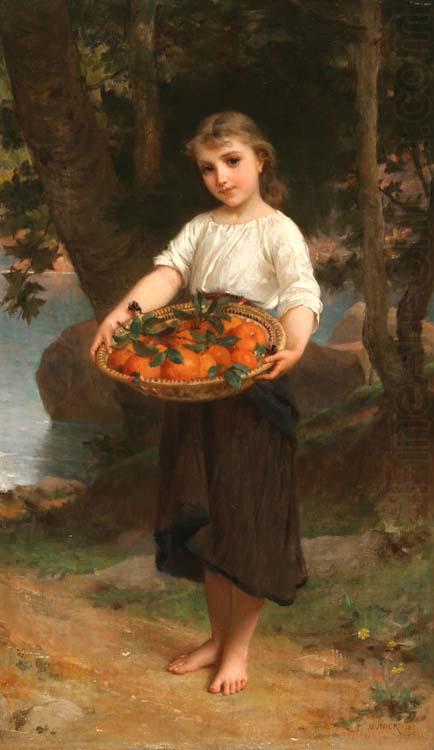 Emile Munier Girl with Basket of Oranges china oil painting image